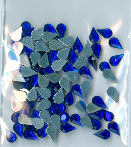 Strass - Glitzersteine Nr.3022 dunkelblau tropfen 5x8 mm