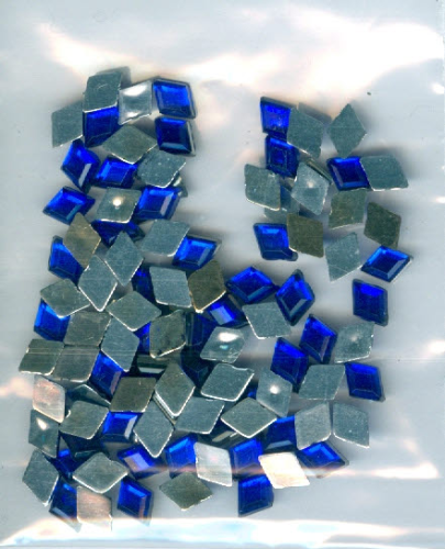 Strass - Glitzersteine Nr.3032 dunkelblau rauten 5x7 mm