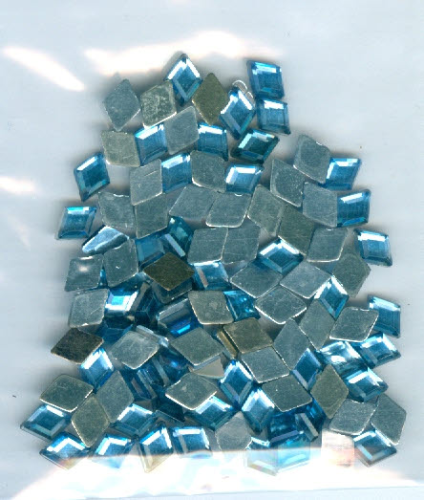 Strass - Glitzersteine Nr.3040 wasser blau rauten 5x7 mm