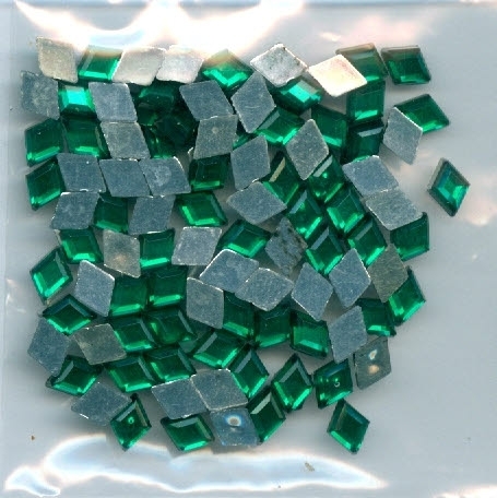 Strass - Glitzersteine Nr.3039 smaragd / grün rauten 5x7 mm