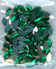 Strass - Glitzersteine Nr.3059 smaragd / grün blatt 5x10 mm