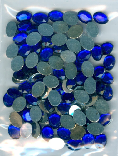 Strass - Glitzersteine Nr.3062 dunkelblau oval 6x8 mm
