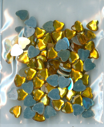 Strass - Glitzersteine Nr.3094 gelb herzen 7x7 mm