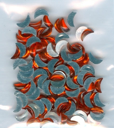Strass - Glitzersteine Nr.3106 orange / mandarine halbmond 4x7 mm