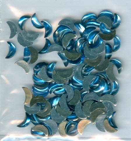 Strass - Glitzersteine Nr.3110 wasser blau halbmond 4x7 mm
