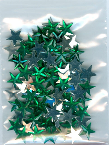 Strass - Glitzersteine Nr.3119 smaragd / grün sterne 10 mm