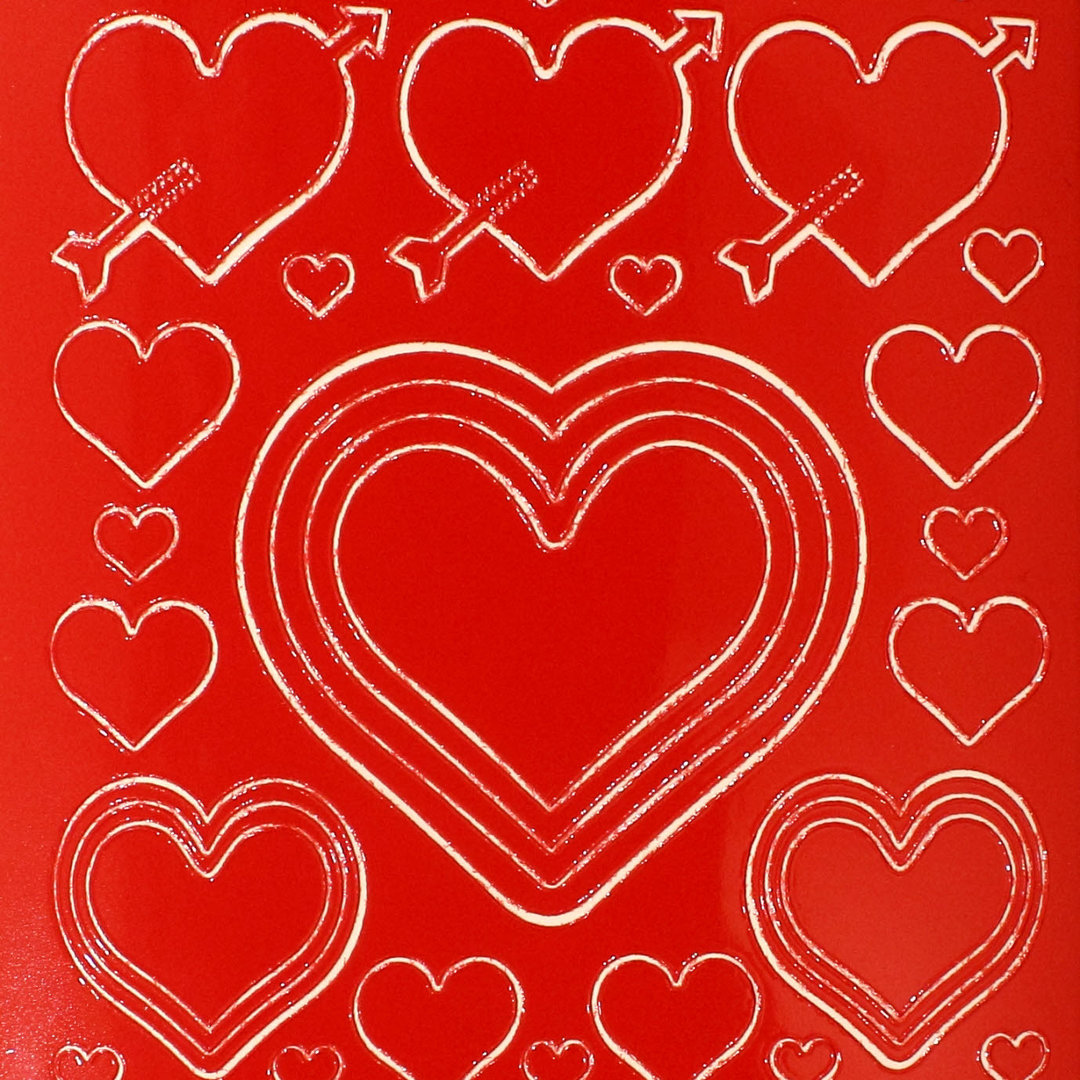 Sticker Nr.0801 Rot Herzen gross + klein