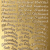 Sticker Nr.0425 Gold Text Deutsch MIX Für Viele Anläße