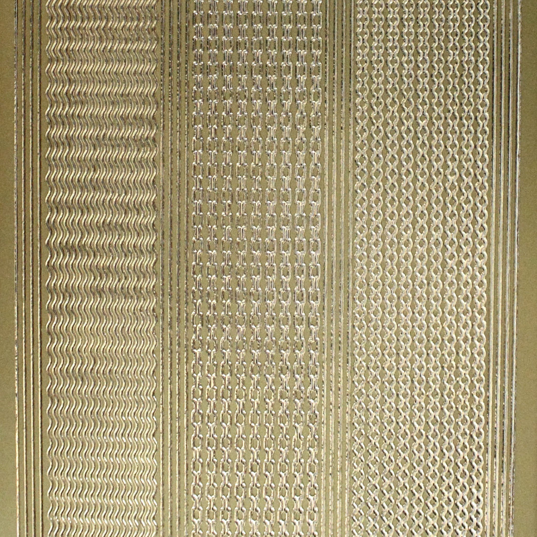 Sticker Nr.1016 Gold schmal Linien Bordüren Ränder Mix