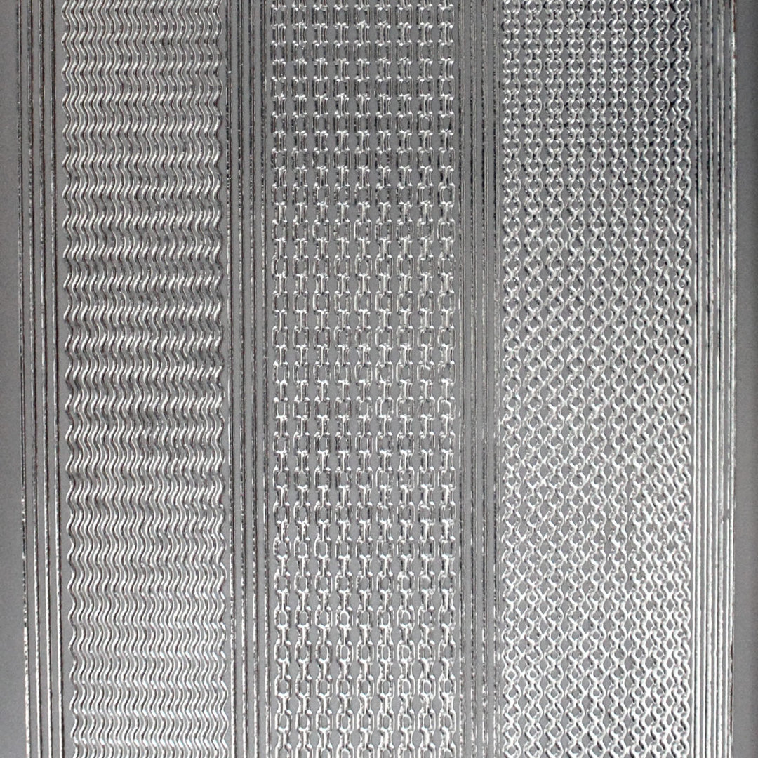 Sticker Nr.1016 Silber schmal Linien Bordüren Ränder Mix