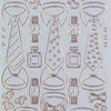 Glitzer Glimmer Sticker Nr.7015 Gold transparent Hemd - Krawatte - Uhr