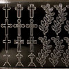 Sticker Nr.1651 Schwarz Kreuz - Ähre Religiöse Motive