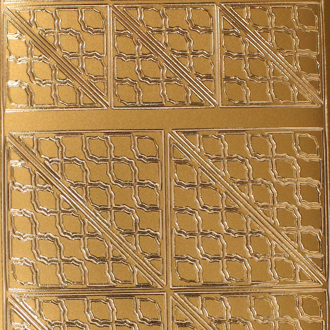 Sticker Nr.2403 Gold Waben Ecken 12 x groß und 12 x klein