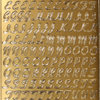 Sticker Nr.1860 Gold Zahlen ABC Großbuchstaben Schreibschrift geschwungen