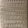Sticker Nr.2123 Silber Zeichen & ABC Großbuchstaben Block - Druckschrift