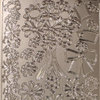 Sticker Nr.0342 Silber Blüten Strauß Tags Anhänger Schleife