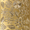 Sticker Nr.0076 Gold Blüten & Blätter