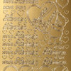 Sticker Nr.0406 Gold Text Schreibschrift  "von Herzen"  & Motive