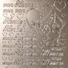 Sticker Nr.0406 Silber Text Schreibschrift "von Herzen"  & Motive