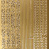Sticker Nr.0806 Gold diverse Schmucklinien Bordüren & Ecken