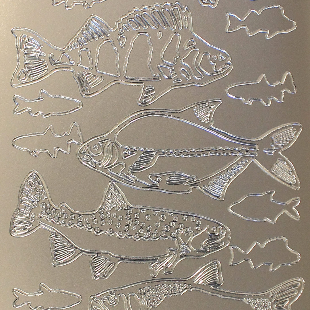 Sticker Nr.5821 Silber Zierfisch diverse Fische