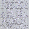 Glitzer Glimmer Sticker Nr.7077 Silber transparent Sternen MIX