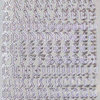 Glitzer Glimmer Sticker Nr.1155 Silber transparent Buchstaben - ABC - Gothic