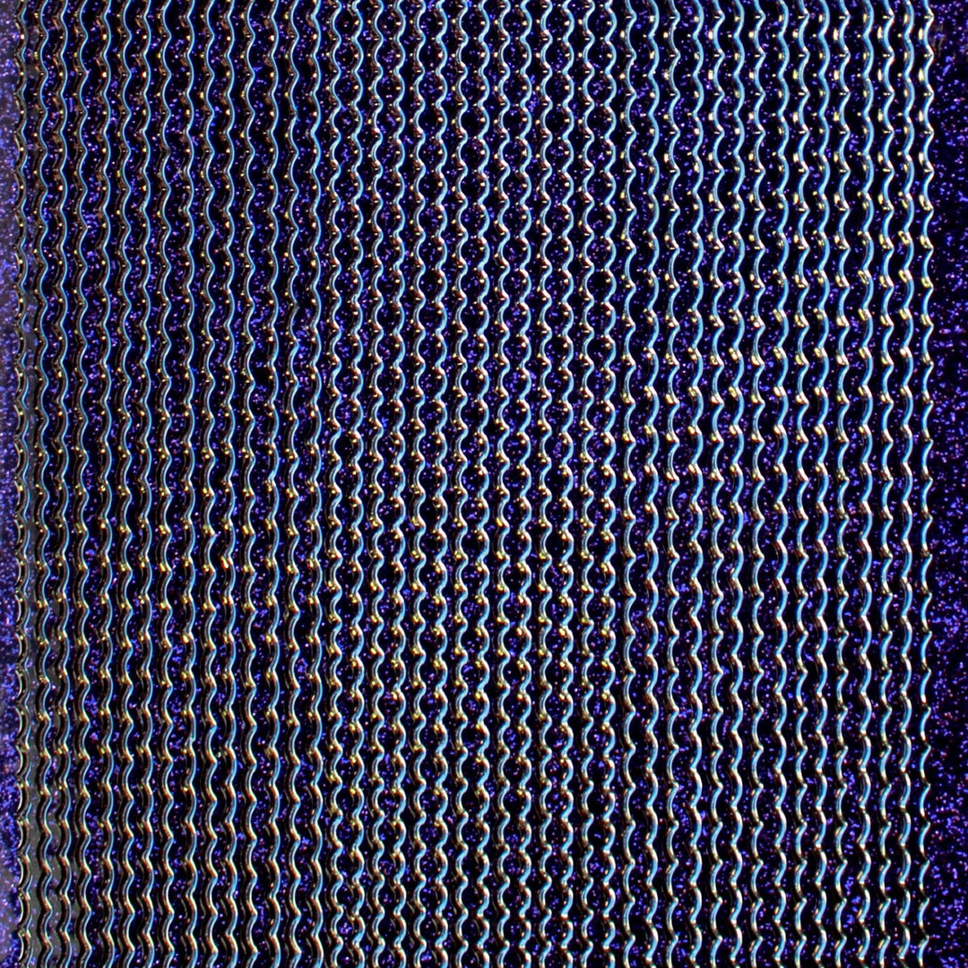 Glitzer Glimmer Sticker Nr.7034 Violet / Silber Wellen - Bordüre