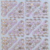 Glitzer Glimmer Sticker Nr.7201 Gold transparent Ecken filigran