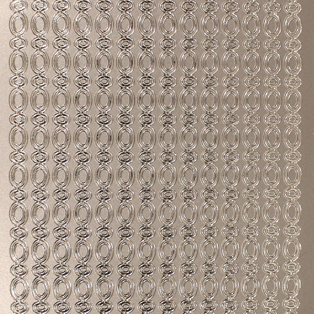 Sticker Nr.1063 Silber Ketten Bordüre ovale Glieder