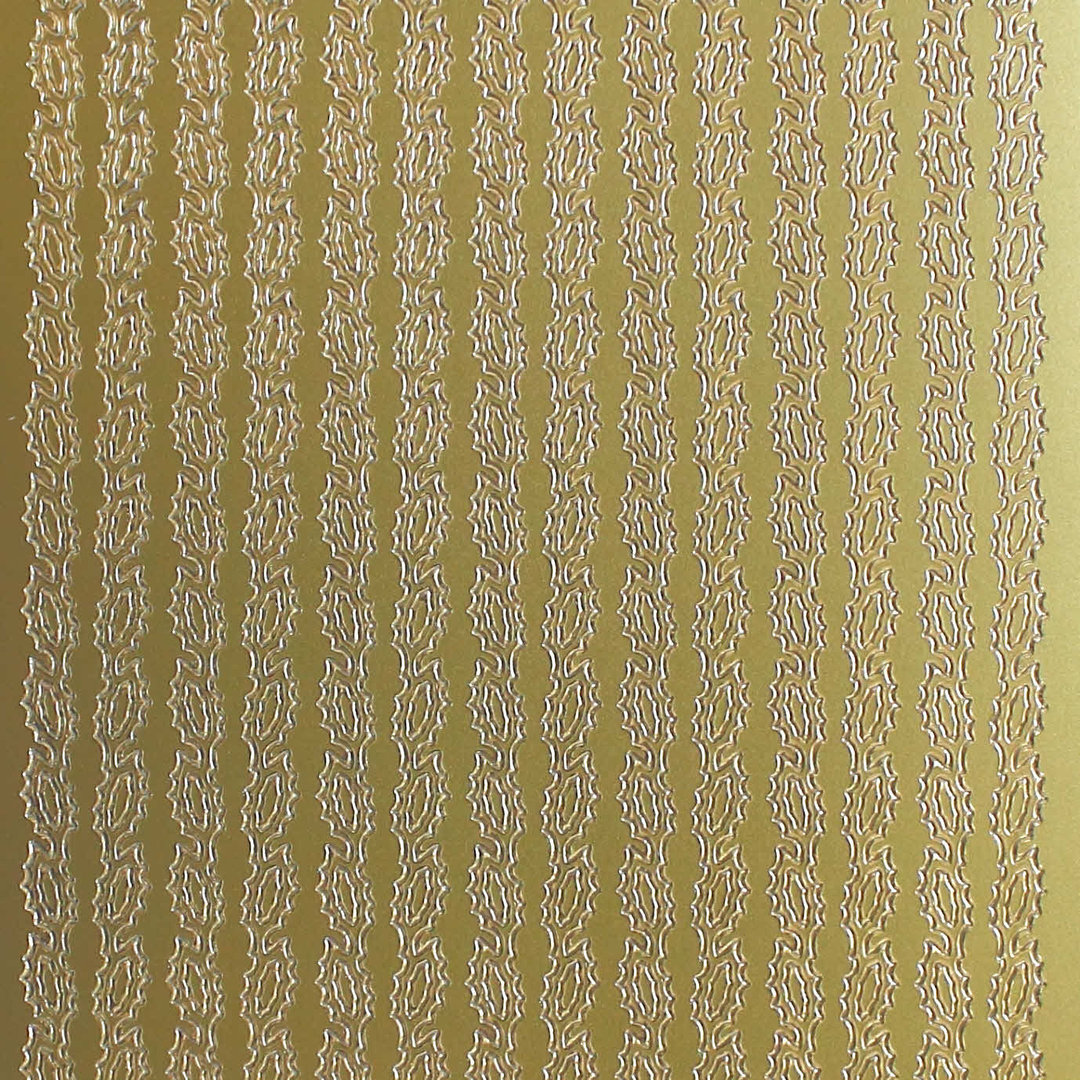 Sticker Nr.0976 Gold Blatt Bordüre