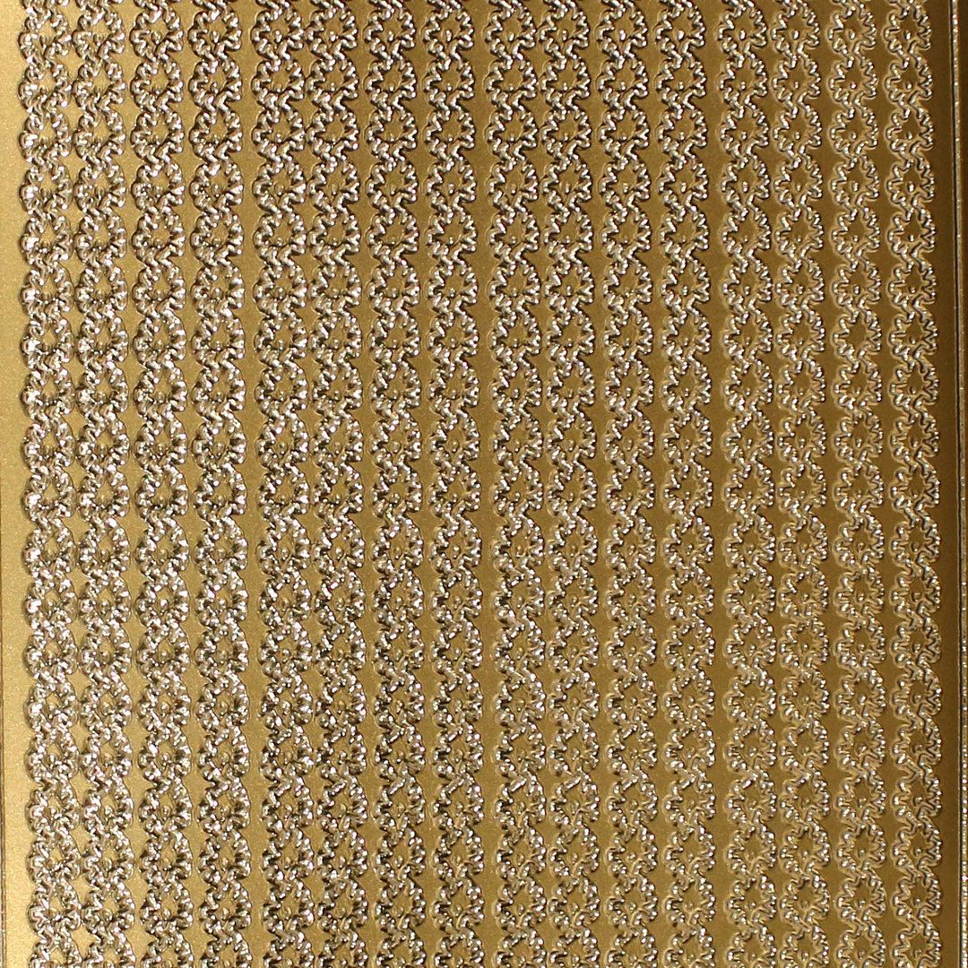 Sticker Nr.1914 Gold Fantasie Schmuckbordüre - Dekolinien