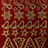 Glitzer Glimmer Sticker Nr.7070 Rot / Gold Weihnachten Ornamente