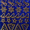 Glitzer Glimmer Sticker Nr.7070 Blau / Gold Weihnachten Ornamente