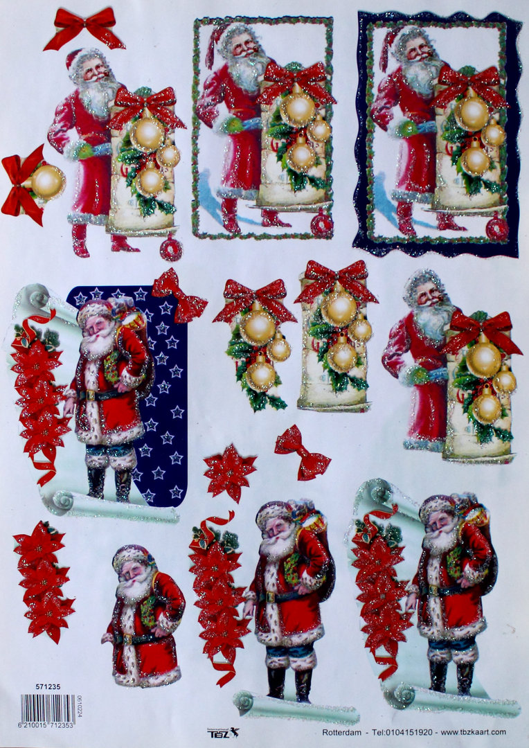 3D Schneidebogen Nr.1235 TBZ Motive Weihnachten mit Glitter