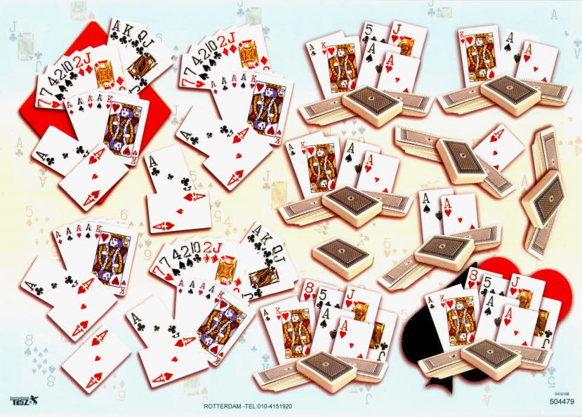 3D Schneidebogen Nr.4479 geprägt TBZ Spielkarten Skat Romme & Co.