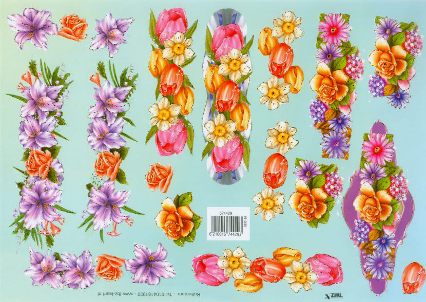 3D Schneidebogen Nr.4429 geprägt TBZ Frühlinsblumen Blüher