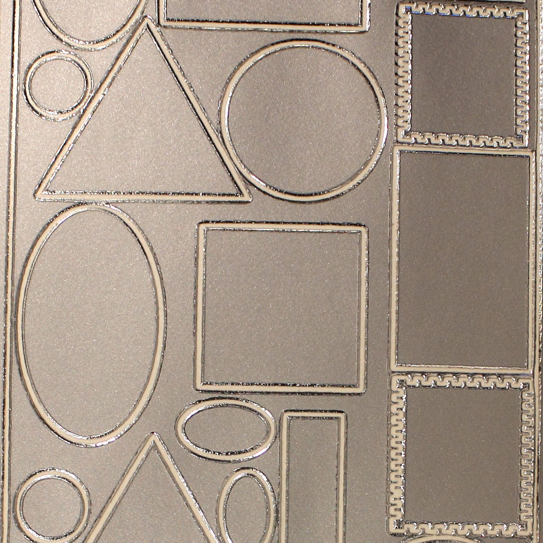 Sticker Nr.2044 Silber diverse Labels Etiketten - Kreis Oval Dreieck