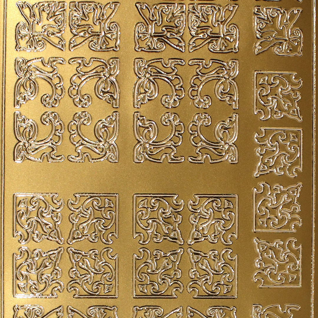 Sticker Nr.2138 Gold Ecken - MIX