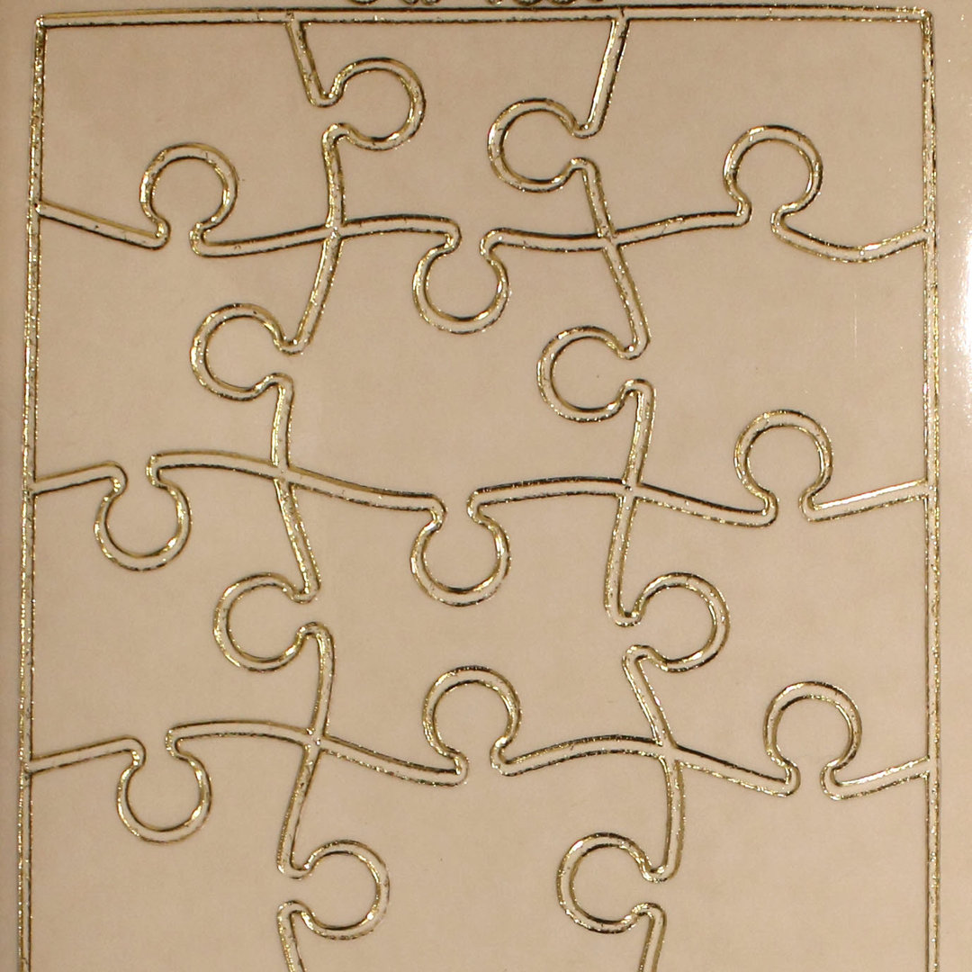 Sticker Nr.1609 Transparent Gold Puzzle