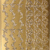 Sticker Nr.1877 Gold Weihnachten Bordüre Stern Kugeln