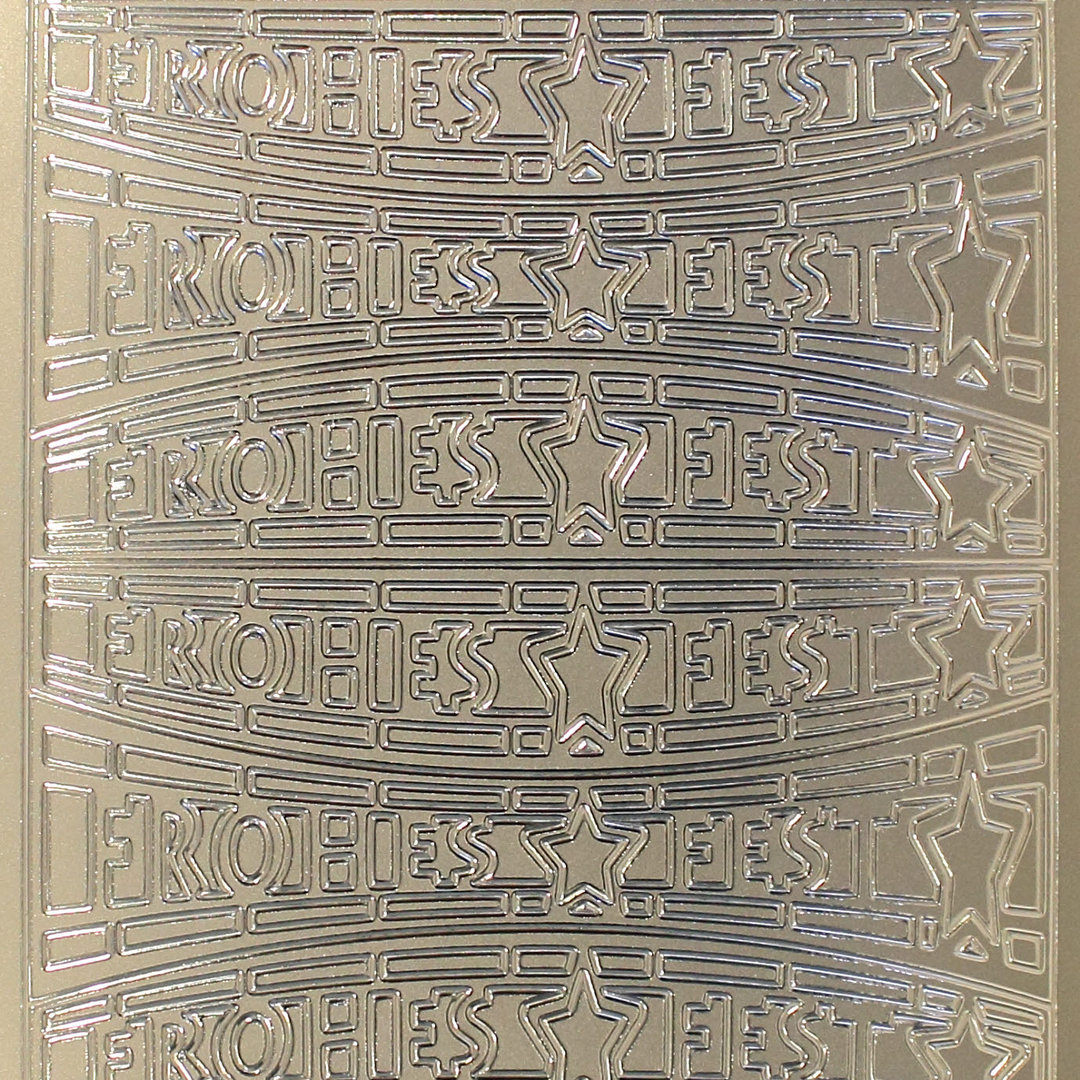 Sticker Nr.3728 Silber Frohes Fest modern abstrakt Großbuchstaben