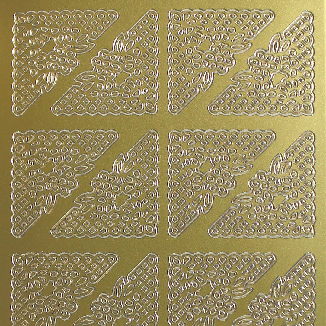 Sticker Nr.0891 Gold Ecken