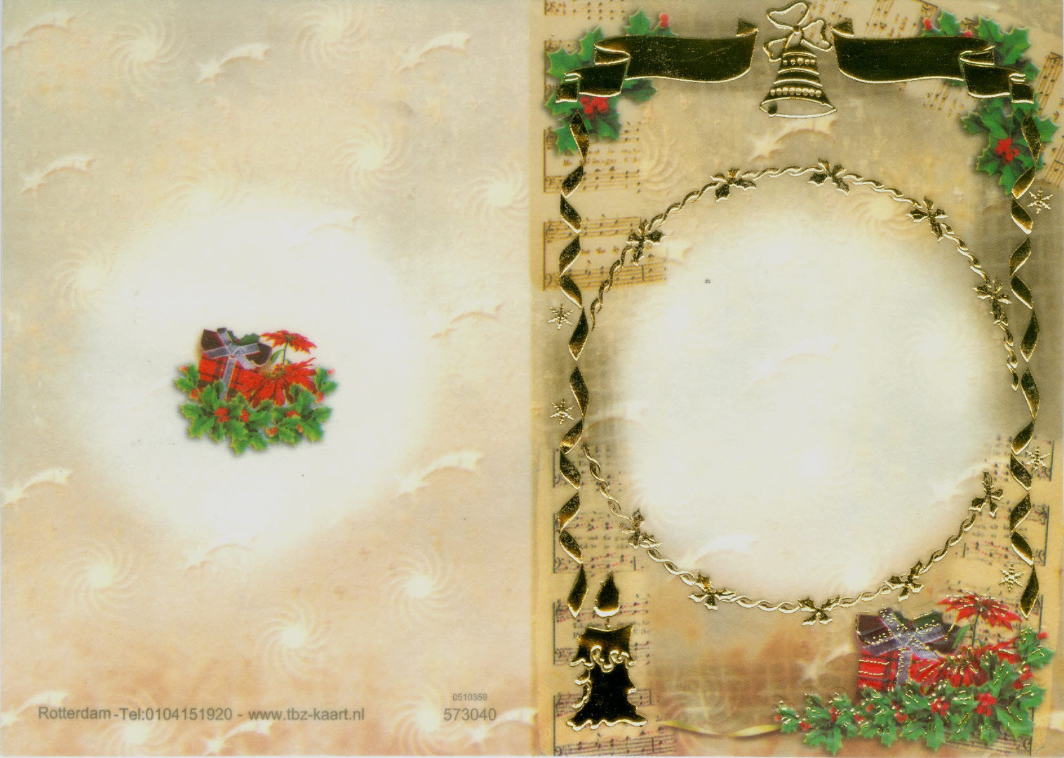 TBZ Pergament Transparent Karte genutet Nr.3040 geprägt Weihnachten
