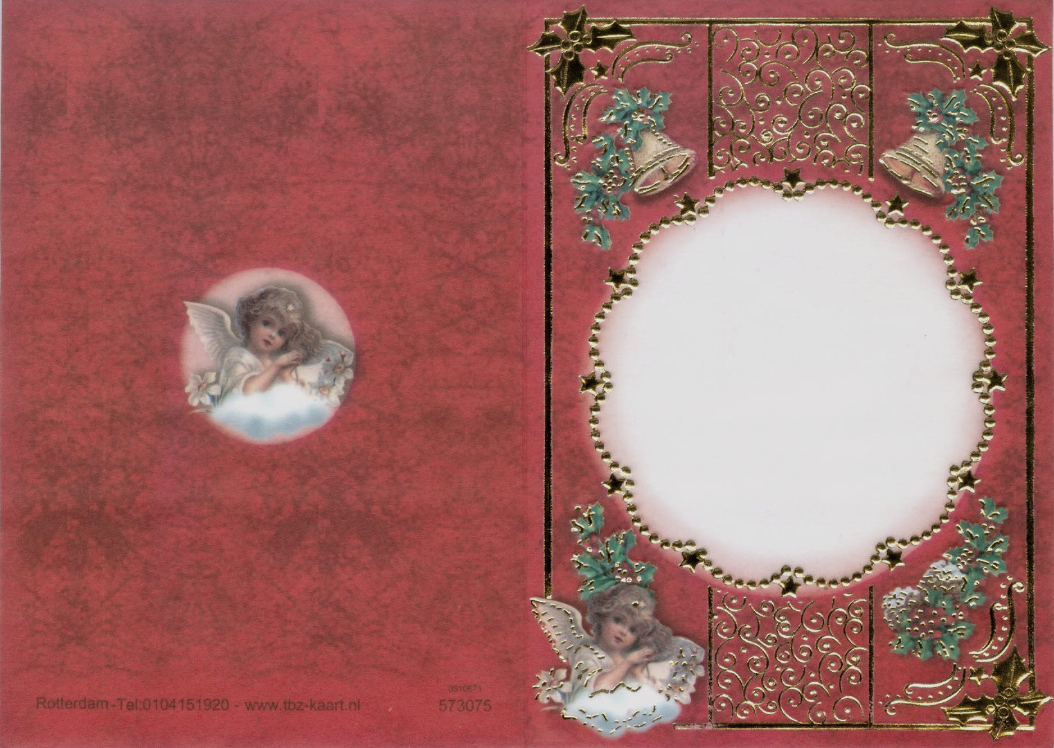 TBZ Pergament Transparent Karte genutet Nr.3075 geprägt Weihnachten