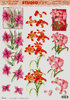 3D Schneidebogen A4 Nr.549 studiolight Lilien Lilien rot rosa