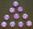 10 Schmuck Deko Steine Violett changierend mit Glitzer - Effekten Rückseite Silber Ø 9,5mm x 3mm