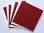 Kartenset 4 Quadratische Klappkarten Bordeaux 225mg² + 4 Umschläge Elfenbeinweiss 90mg² Nr.112