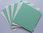 Kartenset 4 Quadratische Klappkarten Lindgrün 225mg² + 4 Umschläge Elfenbeinweiss 90mg² Nr.127