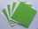 Kartenset 4 Quadratische Klappkarten Grasgrün 225mg² + 4 Umschläge Elfenbeinweiss 90mg² Nr.128